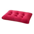 thumbnail image 1 of Tunhigl Breathable Corn Velvet Seat Cushion with Pearl Fill for Office, Classroom, and Student Chairs - Rectangular Design with Strap for Comfort and Insulation Hot Pink, 1 of 8