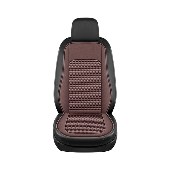 Tunhigl Car Seat Cushion and Backrest with Ventilation - Summer Cooling, All-Season Comfort for Cars, Office, and Home Use with Easy Installation and Support Coffee