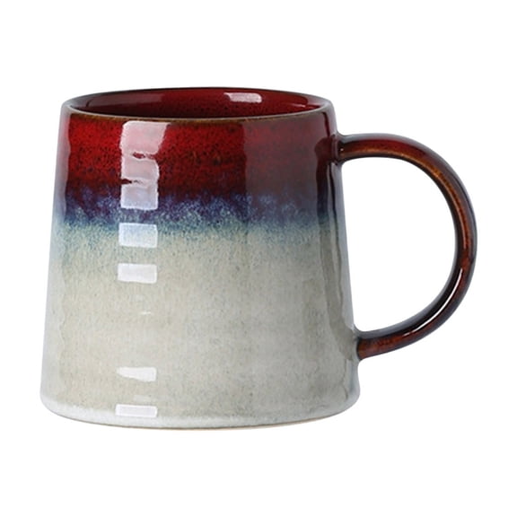 Tunhigl Ceramic Gradient Coffee Mug 13oz - Insulated, Ergonomic Handle, Wide Mouth for Easy Cleaning - Perfect for Home, Office, or Gifts