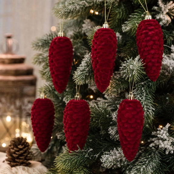 Tunhigl Christmas Ornament Balls, Red Hanging Tree Holiday Decor