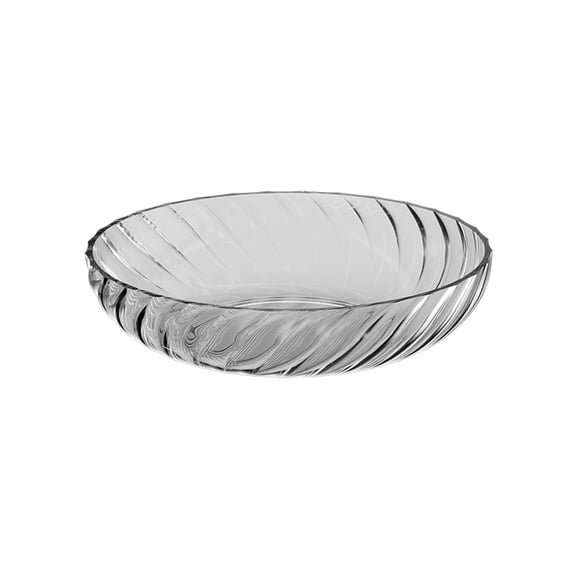 Tunhigl Clear Fruit Bowl 10 Inch - Large Opening Design for Snacks, Nuts, and Fruits - Durable, Thickened, Aesthetic Home Decor for Living Room or Tea Table Clear