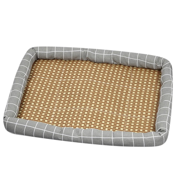 Tunhigl Cooling Pet Bed for Samll Dog & Cat - Plant Fiber Lining Breathable Mat for All-Season, Soft Washable Summer Pad, Non-Slip Bottom, Indoor/Outdoor Kennel Crate Comfort, Portable Travel
