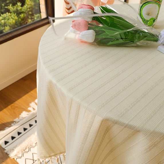 Tunhigl Cotton Linen Tablecloth for Coffee Table Washable Dust-Resistant Wrinkle-Resistant 35x24in Restaurant Picnic Cafe Indoor Outdoor Dining Table Cover Rectangle
