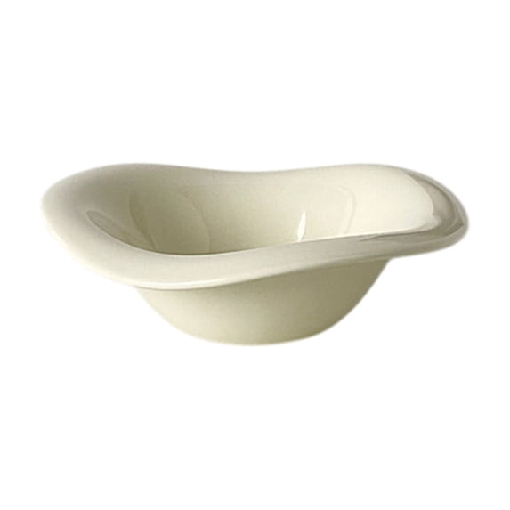 Tunhigl Cream Style Irregular Ceramic Snack Bowl, Multi-Color Glossy Porcelain Serving Bowl For Dessert Fruit Salad Cafe Home Tableware
