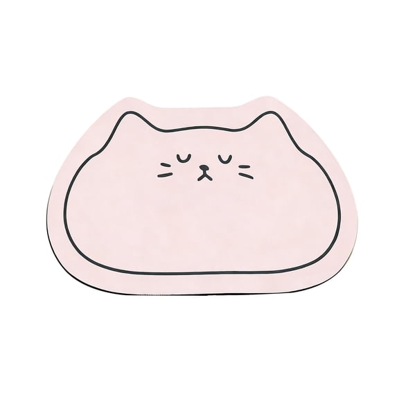 Tunhigl Cute Anti-Slip Mat 16x24in for Bathroom Kitchen Moisture Absorbing Non-Slip Rug Pink