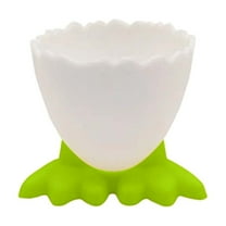 Tunhigl Cute Chick Breakfast Tray Cup - Plastic Egg Holder for Table, Picnics & Parties - Fun and Functional Kitchen Accessory Green