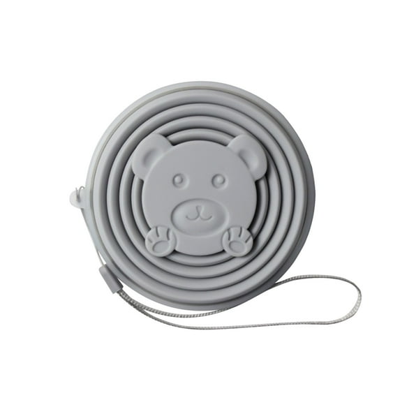 Tunhigl Cute Foldable Small Travel Cup 7oz - Portable Retractable Water Bottle for Adults, Leak-Proof Sports Drinking Cup for School, Gym, Hiking & Outdoor Activities Gray