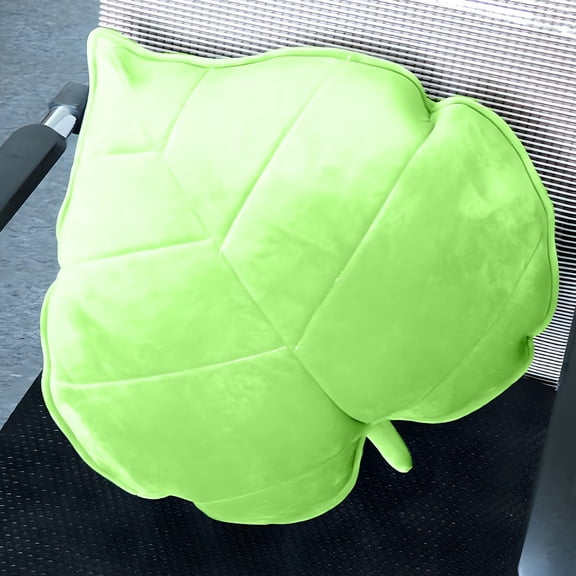 Tunhigl Cute Leaves Headrest Pillow for Car, Bedroom, Sofa & Kids' Room - Soft Decorative Botanical Leaf Pillow for Comfort and Style Green