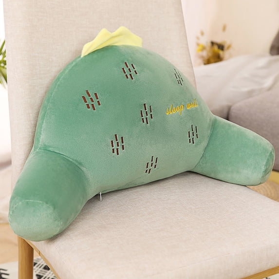 Tunhigl Cute Lumbar Support Pillow for Office Chair and Car Seat - Ergonomic Back Cushion with Stress Relief for Gaming Chairs and Maternity Comfort Green