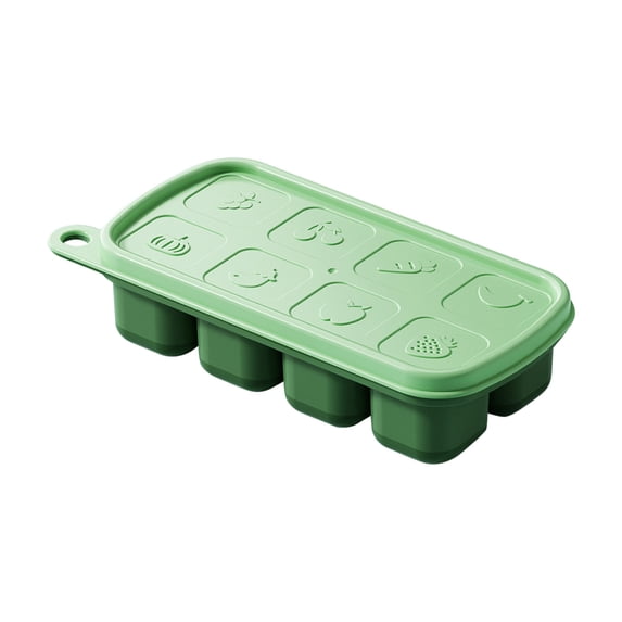 Tunhigl DIY Ice Box - Stackable, BPA-Free, Food Grade Plastic Ice Cube Trays for Home & Bar Green
