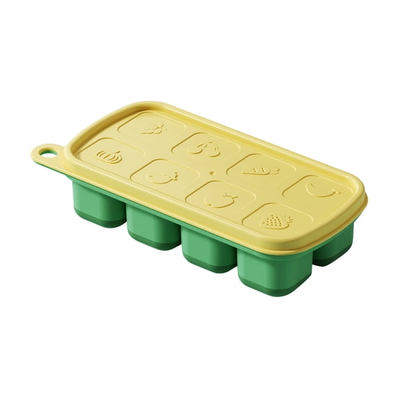Tunhigl DIY Ice Box - Stackable, BPA-Free, Food Grade Plastic Ice Cube Trays for Home & Bar Yellow