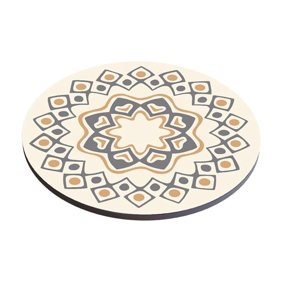 Tunhigl Diatom Mud Coaster, Non-Slip Heat Resistant Cup & Bowl Mat, 5.91in Thick PVC Insulation Pad for Dining Table