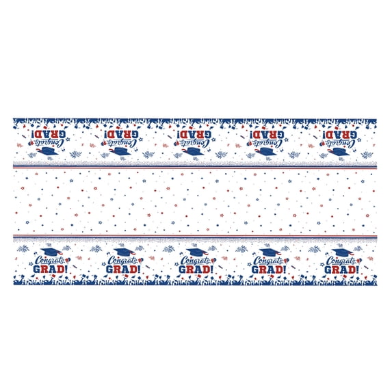 Tunhigl Disposable Graduation Party Tablecloth 5ft x 9ft for High School College University Graduation Events