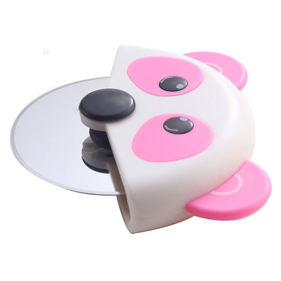 Tunhigl Dog Pizza Roller Knife - Effortless Pizza Cutter with Stainless Steel Blade, Compact & Ergonomic Design for Perfect Slices Every Time Pink
