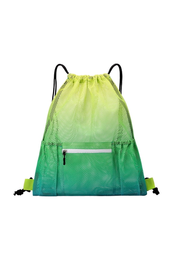 Drawstring Backpack, Breathable Mesh Polyester Sports Bag for Basketball, Cycling & Hiking