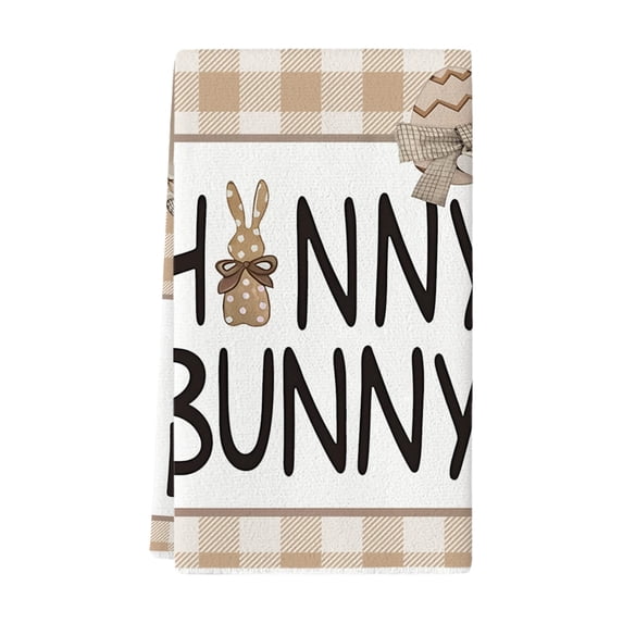 Tunhigl Easter Cotton Dish Towel Absorbent Kitchen Towels, Dish Towels, Tea Towels, Hand Towels for Spring Holiday Decor White
