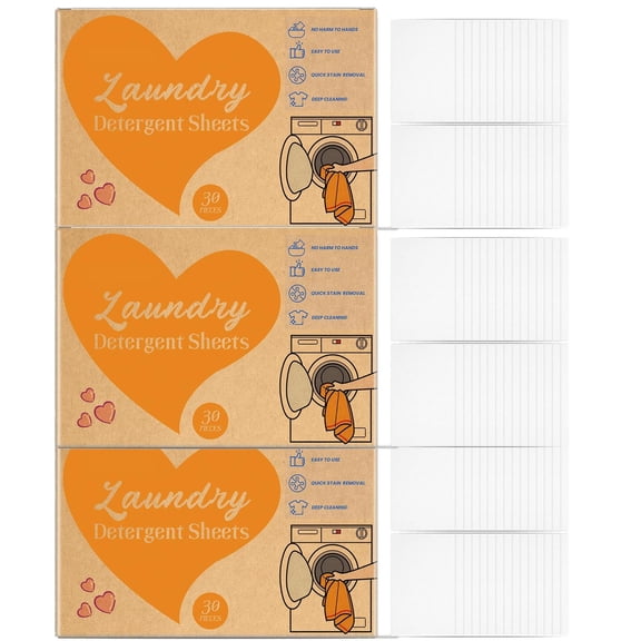 Tunhigl Eco-Friendly Plastic-Free Laundry Detergent Sheets Stain Fighting Hypoallergenic Quick Dissolving Travel-Friendly for Families Back to School Essential