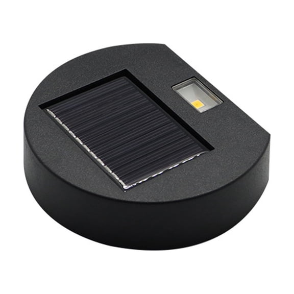 Tunhigl Eco-Friendly Solar Wall Lights Outdoor, Waterproof Garden Fence & Up Down Lighting for Decorative Ambient Warm Glow in Courtyard, IP65 Rated Black