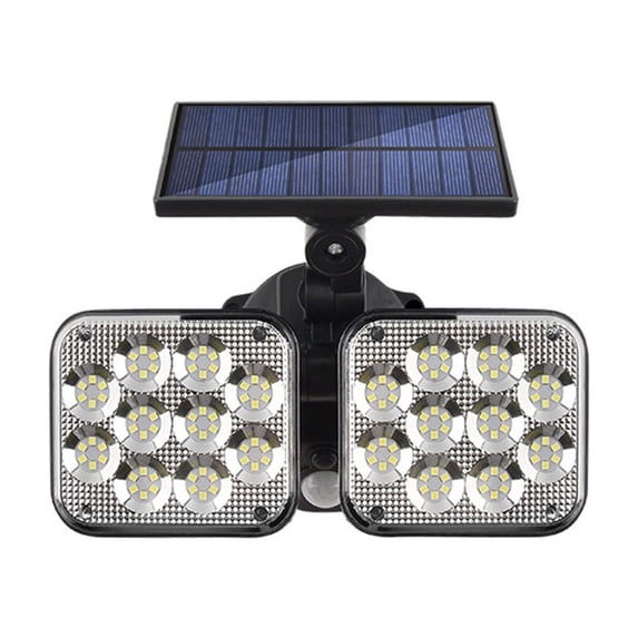 Tunhigl Efficient Solar Motion Sensor Wall Light with Remote Control for Outdoor Security and Garden Lighting | 16W 300LM Weatherproof LED Black