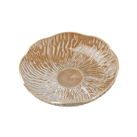 Tunhigl Elegant Fruit & Snack Tray, 6" Modern Round PP Plastic, Stackable Small Plates for Kitchen Living Room Party, Easy-Clean BPA-Free Serving Platter Gray