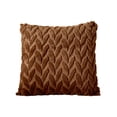 thumbnail image 1 of Tunhigl Embroidered 3D Leaf Throw Pillow - Soft, Solid Color Lumbar Cushion for Sofa, Bedside, or Office Decor with Removable Cover Coffee, 1 of 7