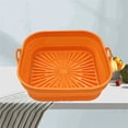 thumbnail image 1 of Tunhigl Extra Thick Reusable Air Fryer Grilling Mat - Heat Resistant Silicone BBQ Pad for Oven Grill Non-Stick Cooking Mess-Free Outdoor Entertaining Families Year Round Kitchen Essential Orange, 1 of 6