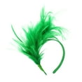 thumbnail image 1 of Tunhigl Feather Headband Carnival Party Headpiece Elastic Adjustable Festive Headband for Dance Events Special Occasions Green, 1 of 4