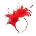 thumbnail image 1 of Tunhigl Feather Headband Carnival Party Headpiece Elastic Adjustable Festive Headband for Dance Events Special Occasions Red, 1 of 4