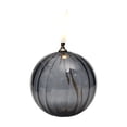 thumbnail image 1 of Tunhigl Flameless Refillable Striped Round Glass Oil Lamp Candle Holder Tabletop Modern Minimalist Home Decor Gift Dark Gray, 1 of 7