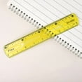 thumbnail image 1 of Tunhigl Flexible Ruler (8 in/20 cm)- Clear Translucent Dual-Scale Measuring Tool for Students & Artists - Bendable, Shatterproof & Lightweight - Perfect for Drawing, Sewing & Crafts Yellow, 1 of 5