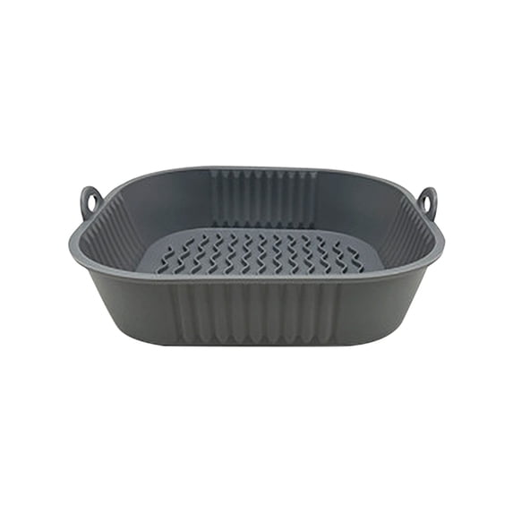 Tunhigl Flower Shaped Reusable Air Fryer Baking Tray Pad - Non-Stick, Durable Fryer Liner for Even Heat Distribution, Perfect for Baking, Steaming & Frying Gray