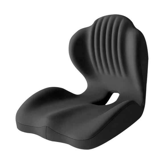 Tunhigl Foam Office Chair Cushion with Lumbar Back Support - Ergonomic Seat Cushion for Home, Work, or Car to Relieve Back Pain and Improve Posture Black