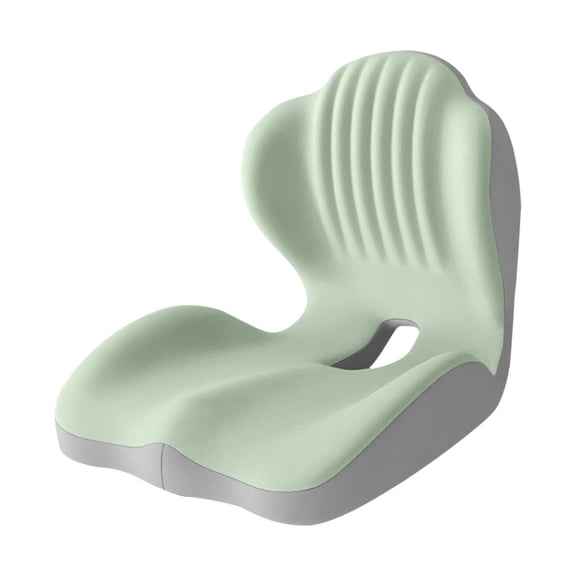 Tunhigl Foam Office Chair Cushion with Lumbar Back Support - Ergonomic Seat Cushion for Home, Work, or Car to Relieve Back Pain and Improve Posture Green