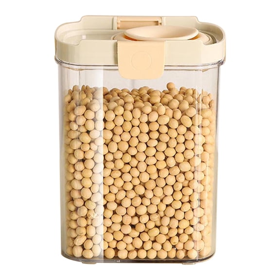 Tunhigl Food-Grade Clear Plastic Storage Jars - Airtight, Versatile for Oats Cereals, Grains & Rice Storage Container Clear