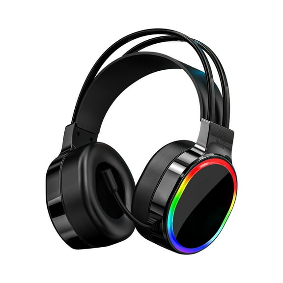 Tunhigl Gaming Headset With Microphone, Most Laptop, Over-Ear Headphones With LED RGB Light, Noise Canceling Mic, 7.1 Stereo Surround Sound
