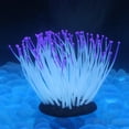 thumbnail image 1 of Tunhigl Glow-in-the-Dark Anemone Aquarium Decor - Realistic Luminous Silicone Coral for Fish Tanks (5" Tall) for Freshwater & Saltwater - Stunning Nighttime Underwater Scene for Home/Office Purple, 1 of 6