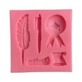 thumbnail image 1 of Tunhigl Graduation Cap Silicone Molds Set - Cake Decorating Tools for Graduation Party, Chocolate, Candy, Baking with 12 Fun Designs - Microwave & Oven Safe, 1 of 3