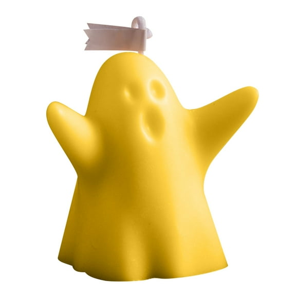 Tunhigl Halloween Ghost Soy Wax Candle - Cute Aromatic Decor for Parties, Home, and Holiday Vibes Yellow