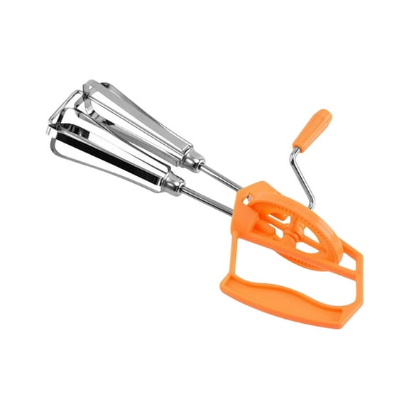 Tunhigl Hand-Cranked Mixers & Semi-Automatic Egg Beater - Effortless Whipping, Beating, and Mixing for Baking Enthusiasts Orange