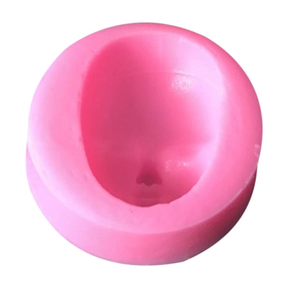 Tunhigl Hand Q Version Doll Face Silicone Fondant Molds - Premium Food-Grade Chocolate Molds for Baking, DIY Crafts, and More - Durable, Non-Toxic, and Easy to Use Pink