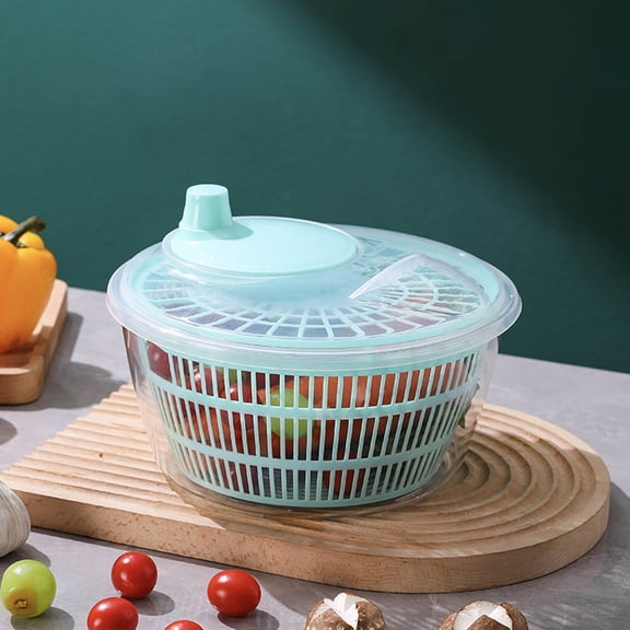 Tunhigl Household Vegetable & Fruit Dehydrator Dryer - Manual Handle Design, PP Material, Multi-Purpose Kitchen Wash Basin for Healthy Snacking Light Blue