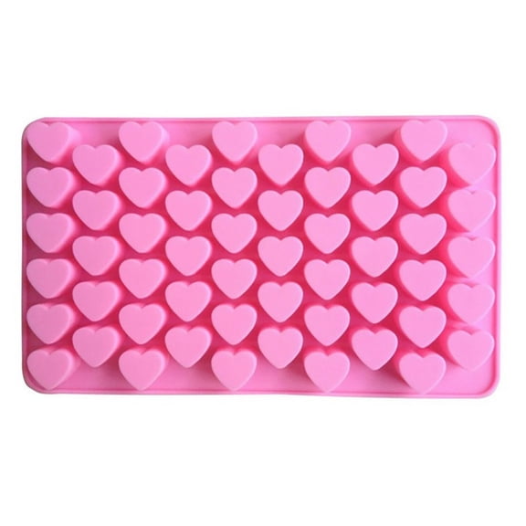 Tunhigl Ice Cube Tray 55 Mini-Herz Silikon Pralinen Form Backform Eiswürfel Schokolade Konfekt Trüffel