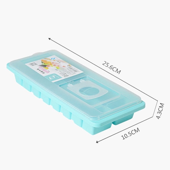 Tunhigl Ice Cube Tray Cavity Ice Tray Box with Lid Cover Drink Jelly Freezer Mould Maker