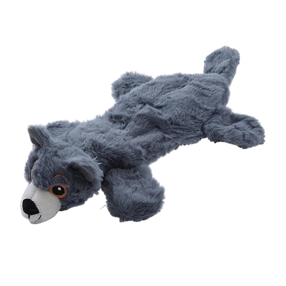 Tunhigl Indestructible Plush Leather Dog Chew Toy for Teething Puppies Aggressive Chewers of All Sizes Dental Care Boredom Relief Long-Lasting Blue