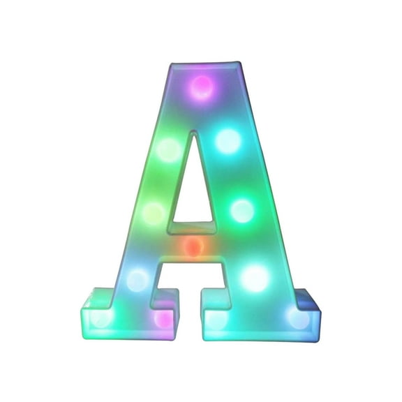 Tunhigl LED Marquee Letter Lights Remote Control- Color-Changing 16-Color Flashing Modes for Party, Bar, Bedroom Decor - Personalized Light-Up Wall Sign for Home, Nursery, Man Cave, Events White