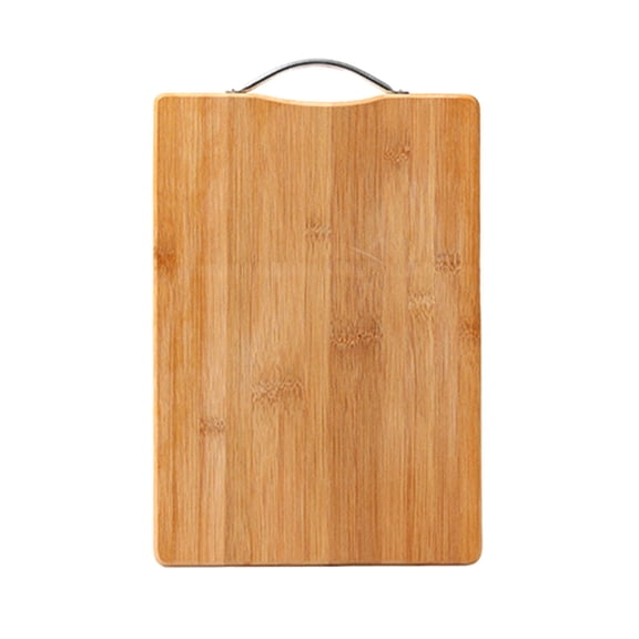 Tunhigl Large Thickened Wooden Cutting Board - Multipurpose Kitchen Chopping Board for Meat, Fruits, Vegetables & Cheese with Non-Slip Feet & Handles Brown