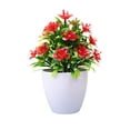 thumbnail image 1 of Tunhigl Lifelike Artificial Rose Potted Plant for Indoor Home Table Decor - Durable Plastic Roses for Spring Decoration, Valentines Day Gifts Red, 1 of 7