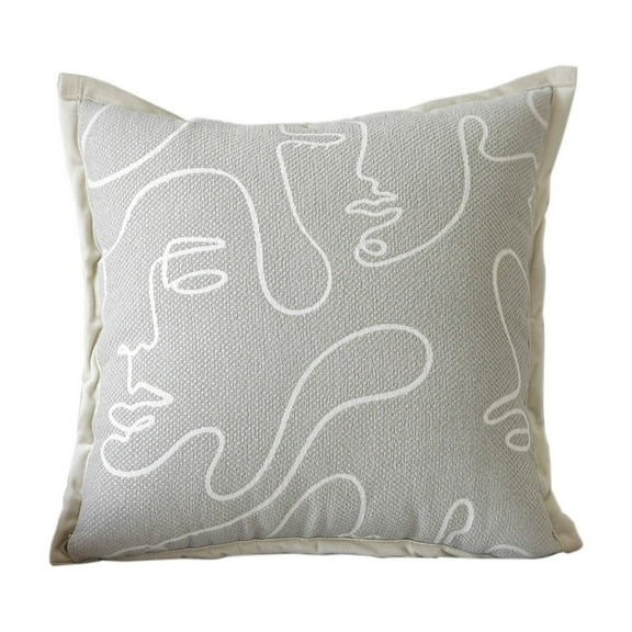 Tunhigl Luxury Chenille Sofa Pillow Cushion, Decorative Pillows for Living Room and Bed, Soft Back Support, Elegant Home Decor Gray