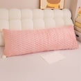 thumbnail image 1 of Tunhigl Luxury Velvet Body Pillow for Sleeping - Extra Long Sofa Pillow, Side Sleeper Support, Leg Spacer Cushion for Bed, Dorm, Multiple Colors Pink, 1 of 6