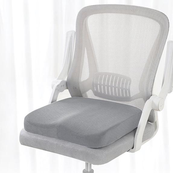 Tunhigl Memory Foam Seat Cushion for Office and Car Chair Pressure Relief Tailbone Pain Relief Sciatica Pain Relief Ergonomic Comfort Support Gray